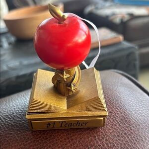 Hallmark #1 teacher Red Apple Teacher Ornament